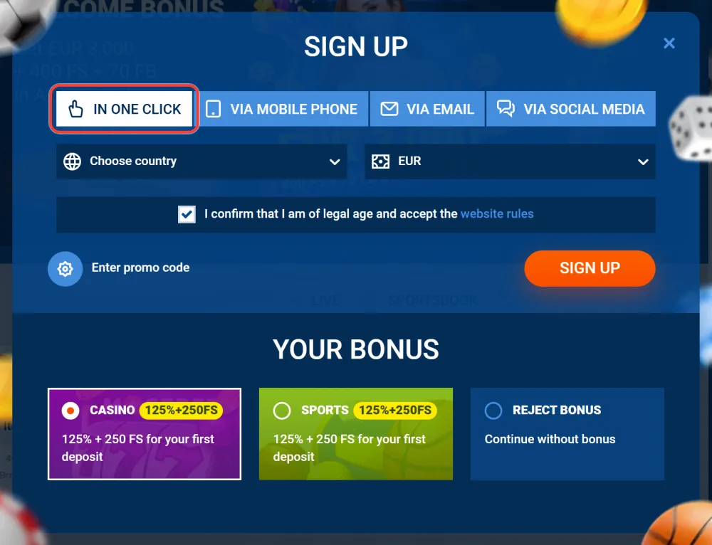 Mostbet registrace: výběr metody na jedno kliknutí, přes telefon, e-mail nebo sociální sítě